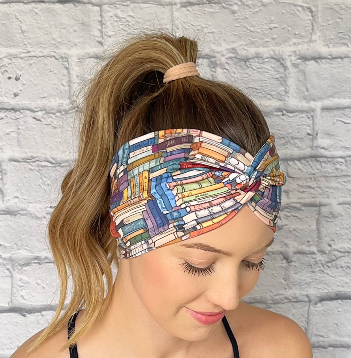 headband with books print