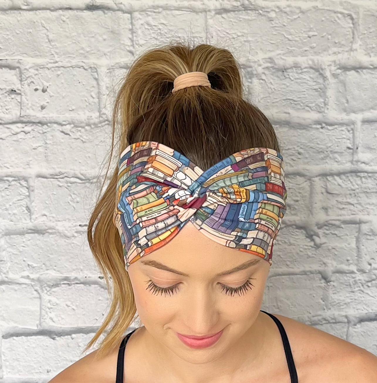 headband with books print