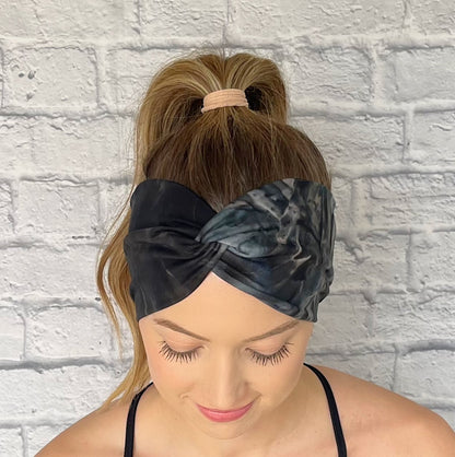 dark gray tie dye headband