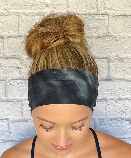 dark gray tie dye headband