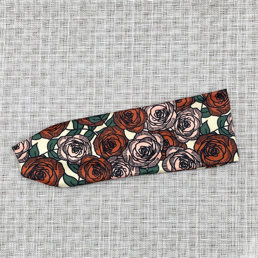 rose print headband