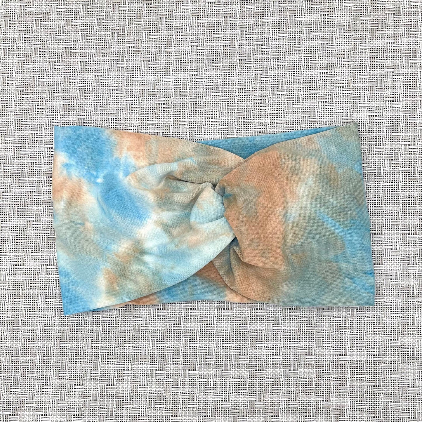 Blue and Brown Tie Dye Headband