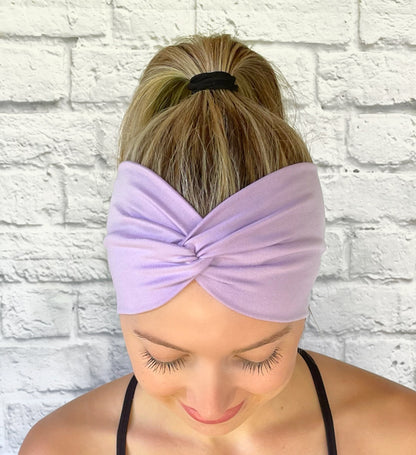 lavender wide twist headband